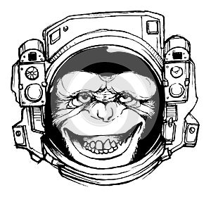 Space monkey t shirt / poster design file Ã¢â¬â stock illustration Ã¢â¬â stock illustration file photo